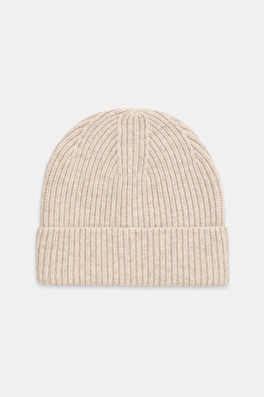 Answear.LAB czapka wełniana wełna beżowy WZ24-CAD00J.cms