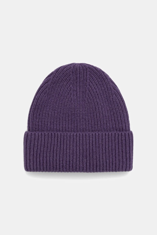 Answear.LAB czapka wełniana WZ24-CAD00J.cms fioletowy WA25