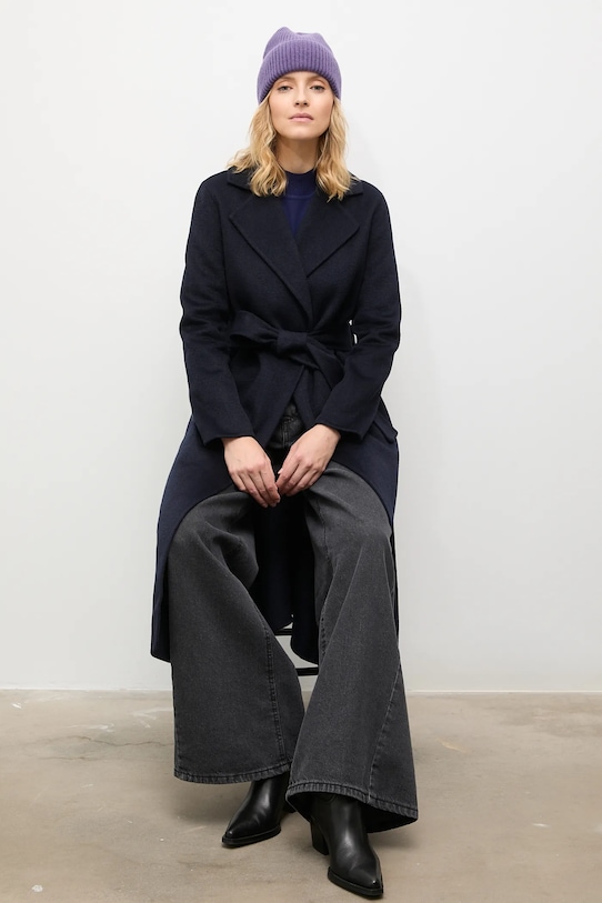 Answear.LAB czapka wełniana WZ24-CAD00J.cms fioletowy