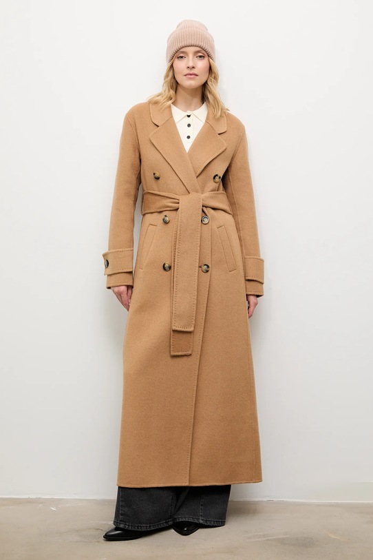 Answear.LAB czapka wełniana WZ24-CAD00J.cms beżowy