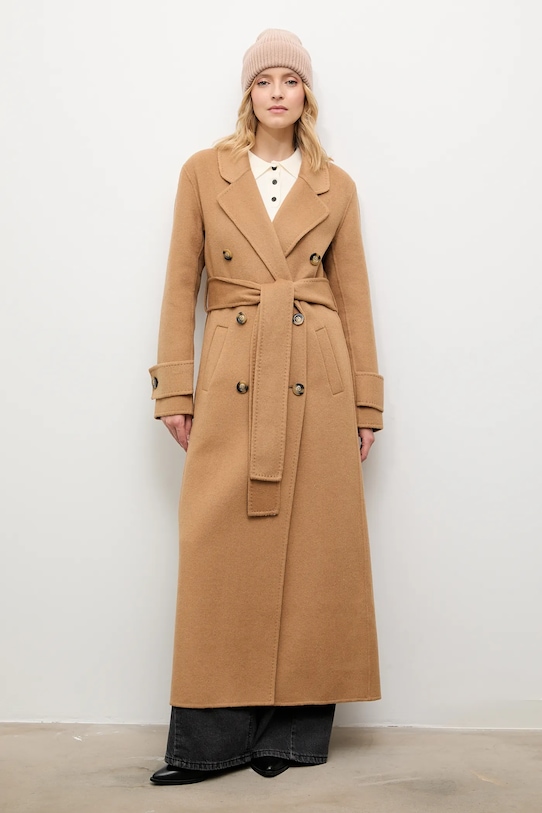 Answear.LAB czapka wełniana WZ24-CAD00J.cms beżowy