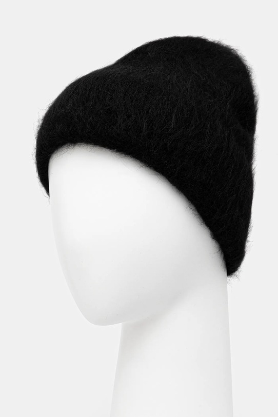 Answear.LAB czapka kaszmirowa WZ24-CAD00M.cms czarny WS26