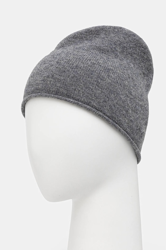 Answear.LAB czapka kaszmirowa WZ24-CAD00O.cms szary WS26