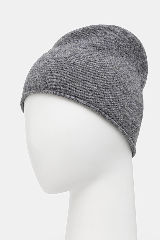 Answear.LAB czapka kaszmirowa WZ24-CAD00O.cms szary WS26