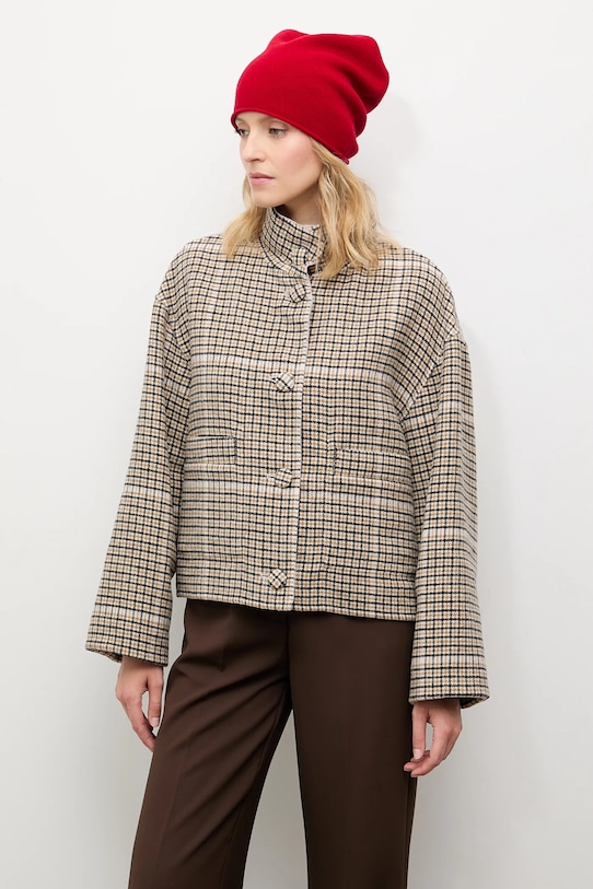 Answear.LAB czapka wełniana 113.cms czerwony