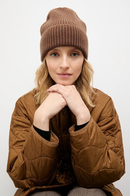 Μάλλινο σκουφί Answear.LAB μαλλί καφέ cadJ.cms