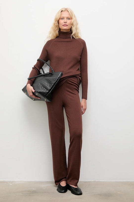 Answear.LAB komplet dzianina brązowy WF2589AB.fh