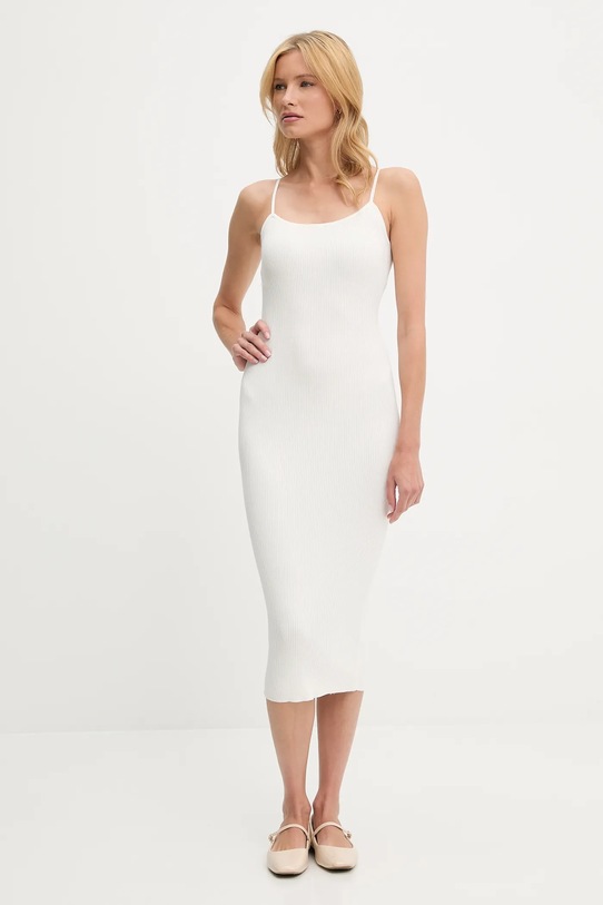 Answear.LAB sukienka i kardigan L1593 biały WA25