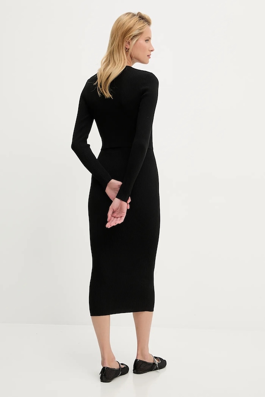 Answear.LAB sukienka i kardigan czarny L1593