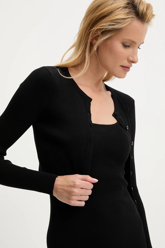 Answear.LAB sukienka i kardigan L1593 czarny