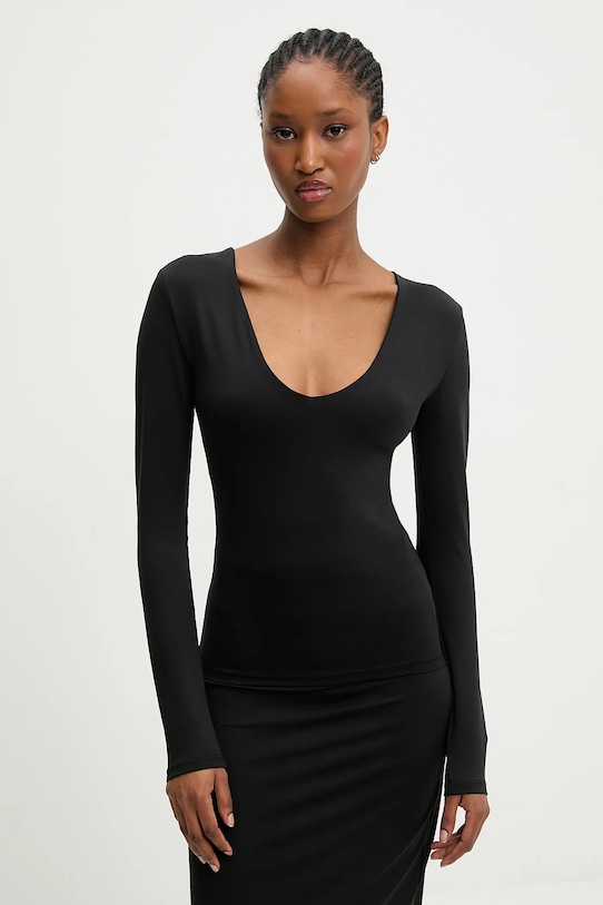 Answear.LAB set - longsleeve și fustă vd1802.vd10702e3.FLK negru WA25