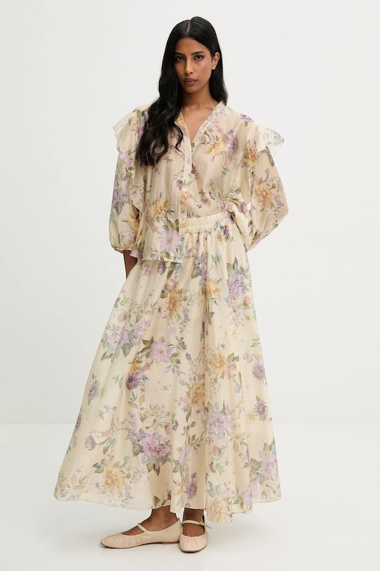 Answear.LAB koszula i spódnica tkanina żółty 4334.4335.IOS