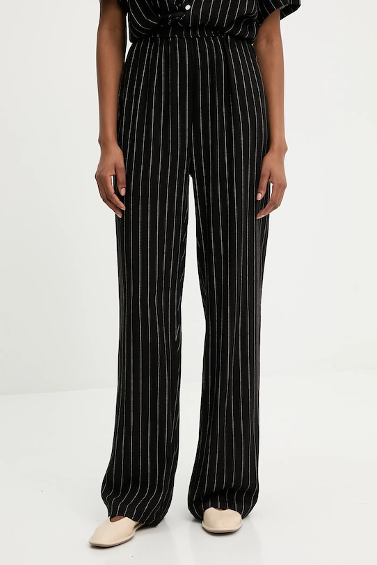 Odzież Answear.LAB koszula i spodnie z lnem 5333.5334.IOS czarny