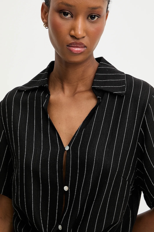 Answear.LAB koszula i spodnie z lnem 5333.5334.IOS czarny