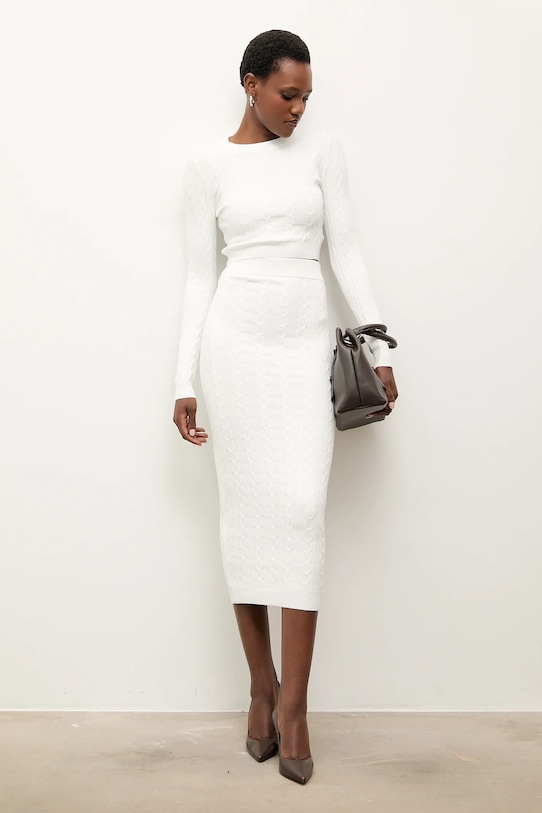 Answear.LAB bluză și fustă MC7575.fh alb WA25