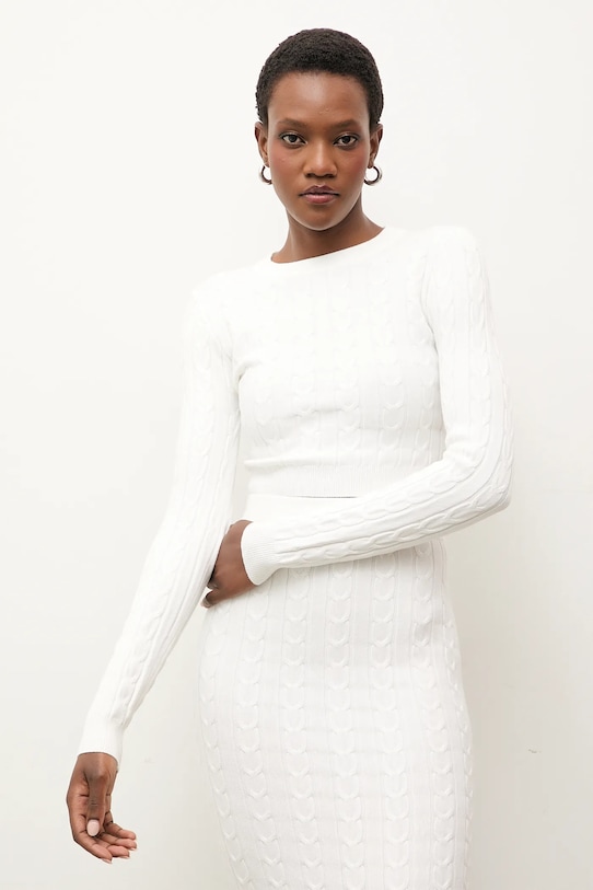 Îmbrăcăminte Answear.LAB bluză și fustă MC7575.fh alb