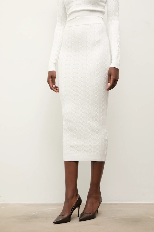 Answear.LAB bluză și fustă alb MC7575.fh