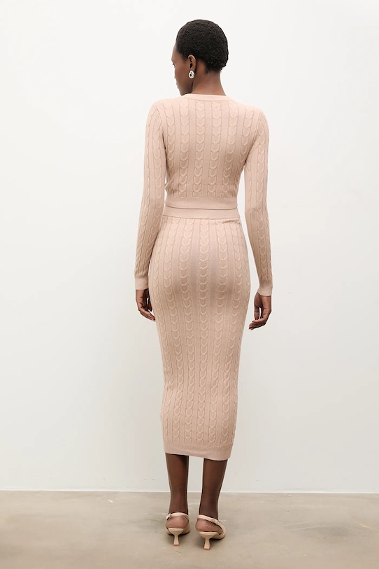 Answear.LAB bluză și fustă bej MC7575.fh