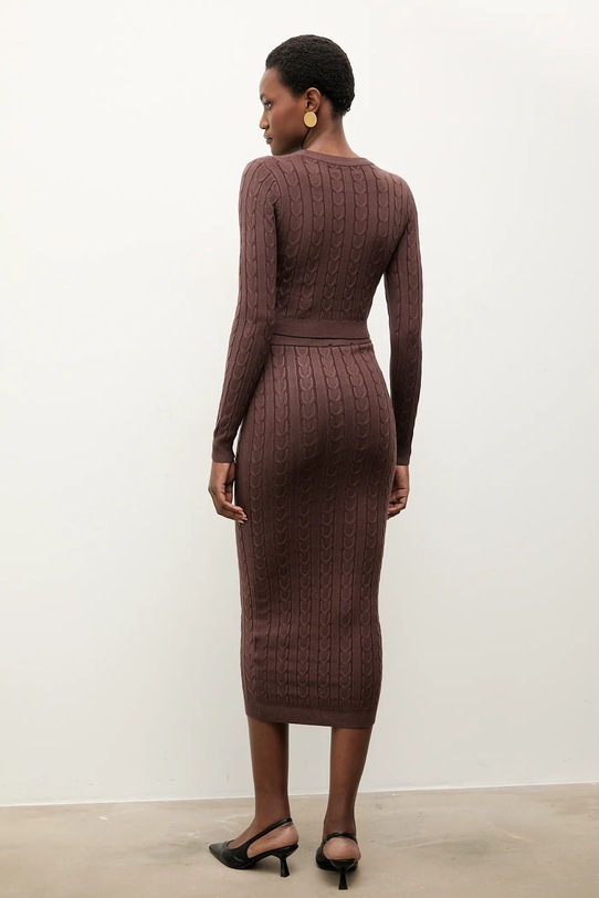 Answear.LAB bluză și fustă maro MC7575.fh