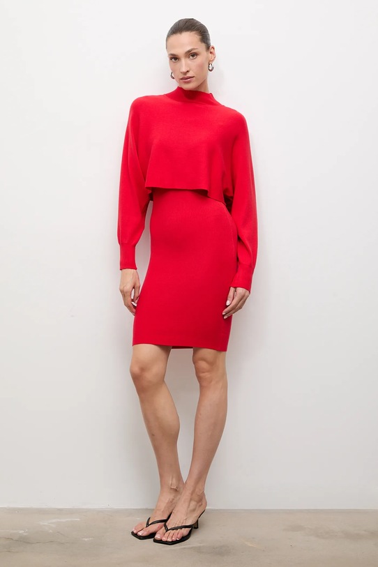 Answear.LAB sukienka i sweter dzianina czerwony MC7291.fh
