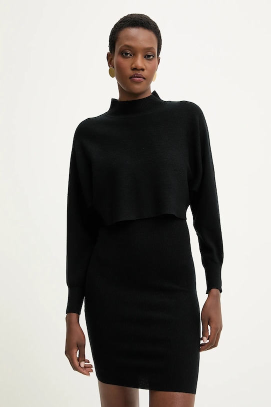 Answear.LAB rochie si pulover MC7291.fh negru