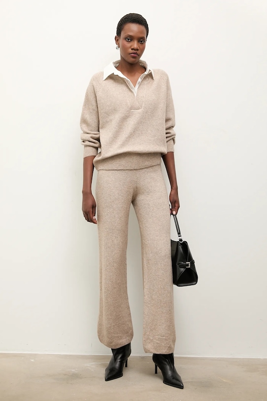 Answear.LAB set din lana tricotaj bej m756.fh