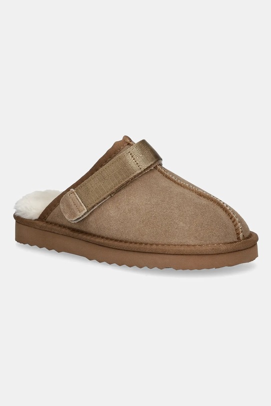 Answear.LAB papuci din piele intoarsa maro AW25.11