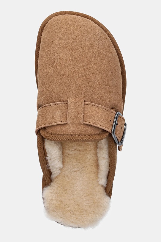 Answear.LAB papuci din piele intoarsa maro AW25.9