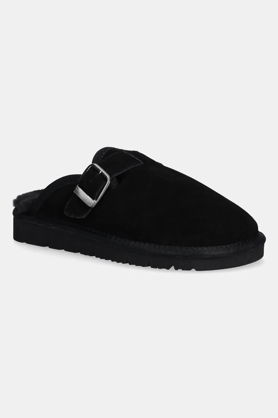 Answear.LAB kapcie zamszowe czarny AW25.9