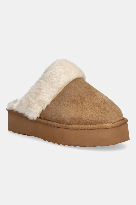 Answear.LAB papuci din piele intoarsa maro TX-24154.cjk