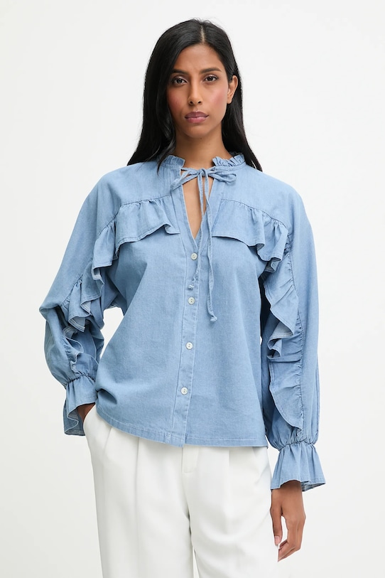 Košeľa Answear.LAB jednofarebný modrá 52085