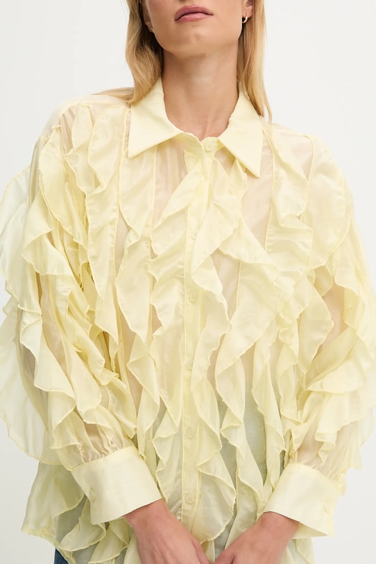 Πουκάμισο Answear.LAB κίτρινο V7508