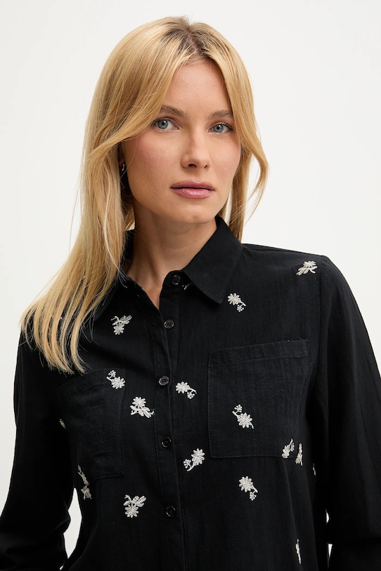 Βαμβακερό πουκάμισο Answear.LAB MT520 μαύρο