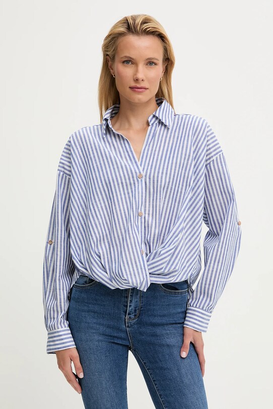 Bavlněná košile Answear.LAB pruhy modrá MA1307