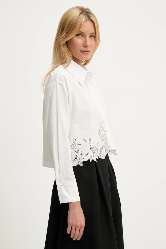 Βαμβακερό πουκάμισο Answear.LAB casual λευκό LE-021