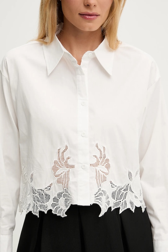 Βαμβακερό πουκάμισο Answear.LAB LE-021 λευκό