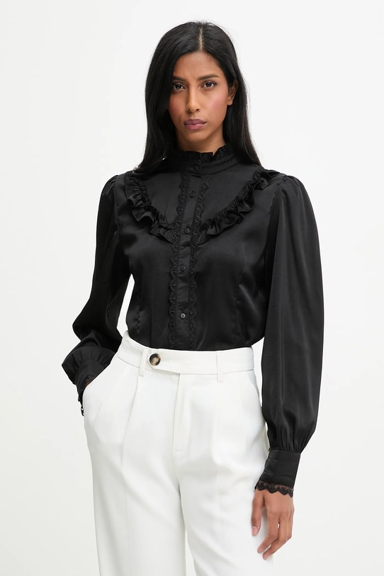 Answear.LAB camasa lung negru lu8571