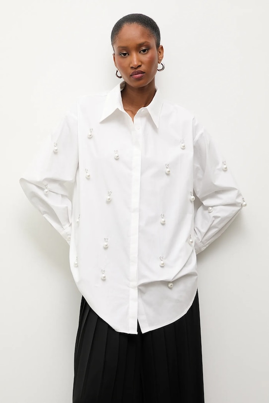 Bavlnená košeľa Answear.LAB 3022 biela WA25