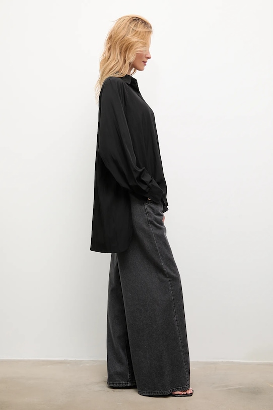 Košile Answear.LAB 14749.ilk černá WA25