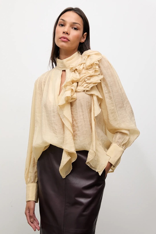 Рубашка Answear.LAB casual жёлтый ST.1264.TOS