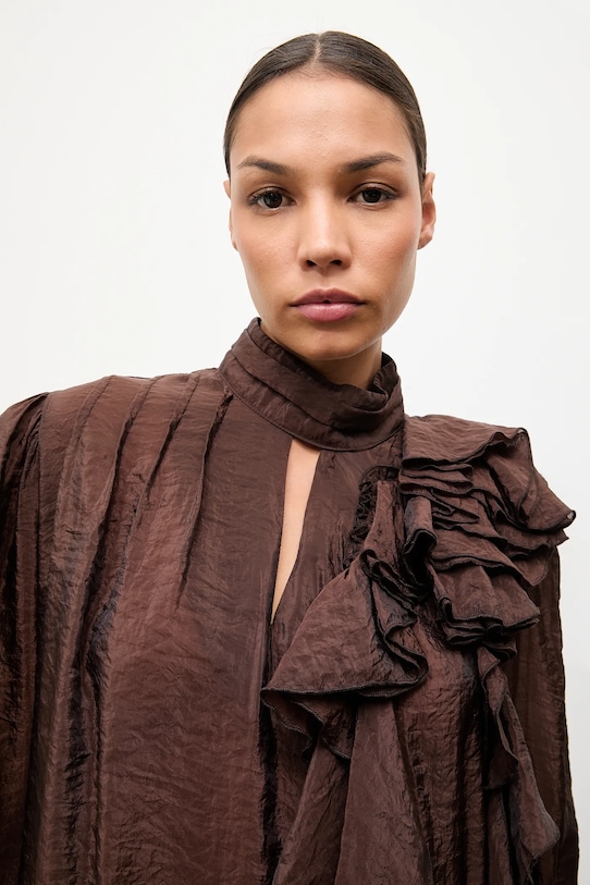 Answear.LAB camasa lung maro ST.1264.TOS