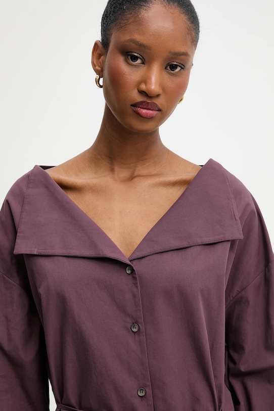 Answear.LAB koszula bawełniana ST.0709.TOS bordowy