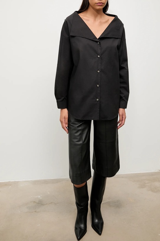 Answear.LAB koszula bawełniana czarny ST.0709.TOS