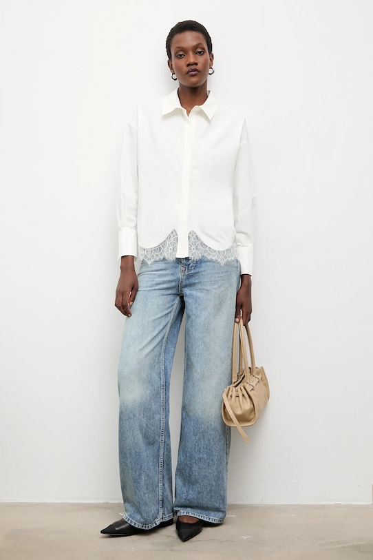 Answear.LAB koszula bawełniana ST.0677.TOS biały WA25