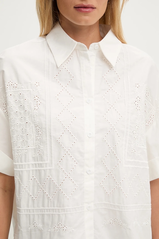 Βαμβακερό πουκάμισο Answear.LAB BLE-037 λευκό