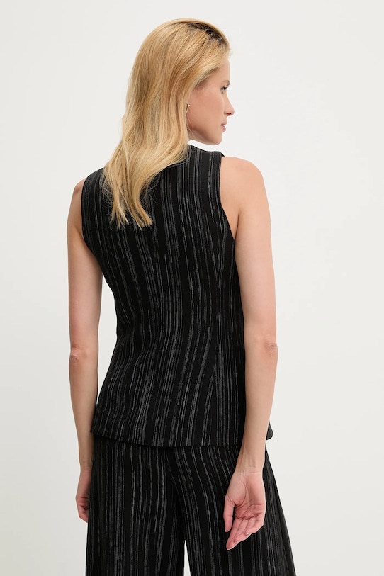 Ρούχα Γιλέκο από λινό ύφασμα Answear.LAB 11237.FLK μαύρο