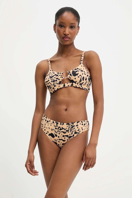 Μαγιό δύο τεμαχίων Answear.LAB λεπτό μοτίβο πορτοκαλί hlb102.fh