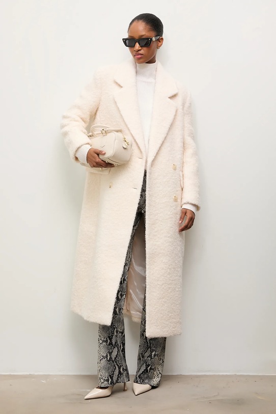 Шерстяное пальто Answear.LAB бежевый WA25.KPD002