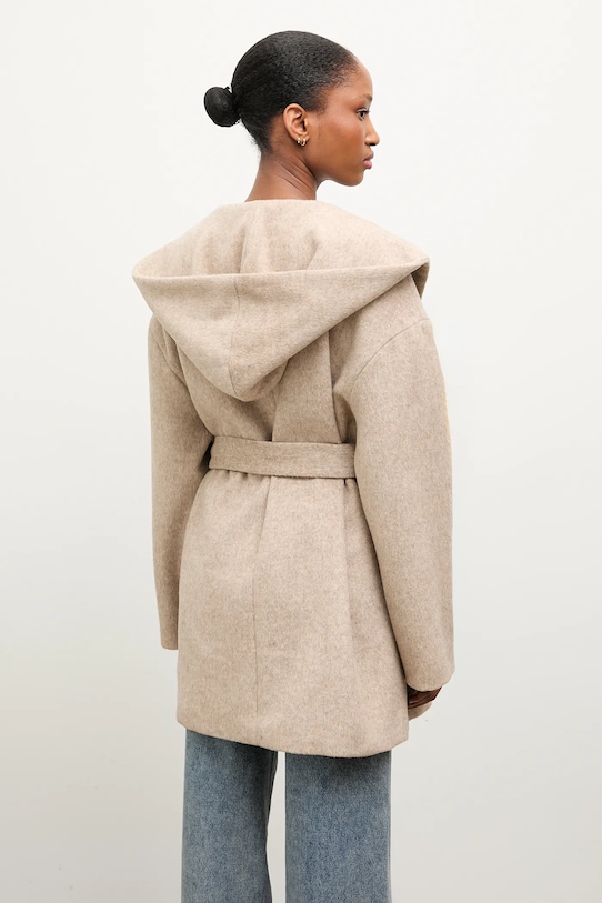 Îmbrăcăminte Answear.LAB palton de lana WA25.KPD003 bej