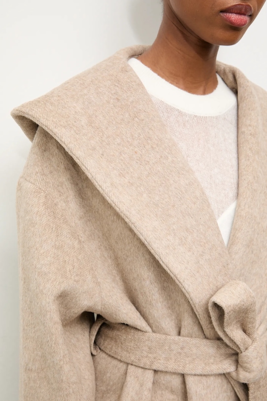 Answear.LAB palton de lana WA25.KPD003 bej